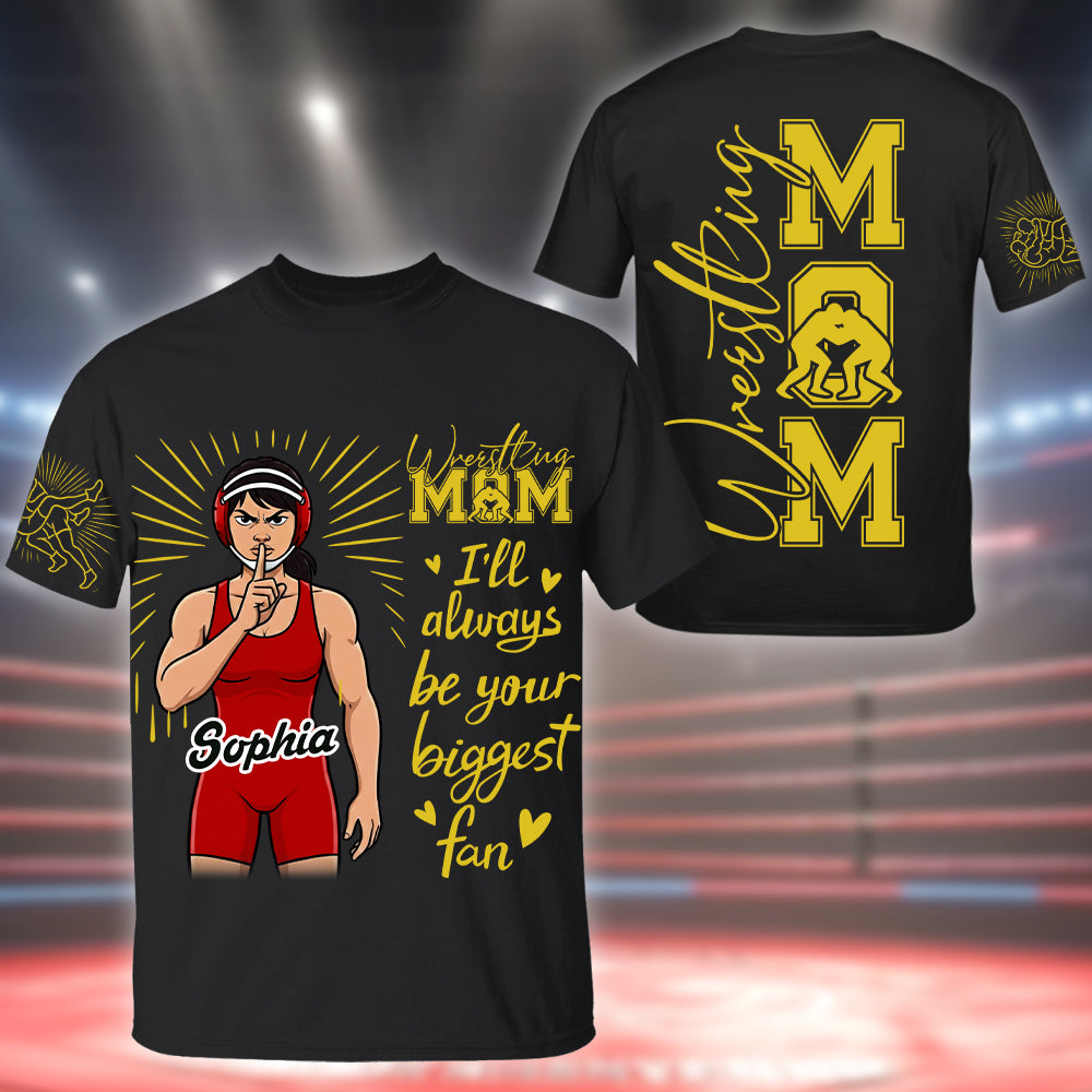 Personalized Wrestling Player Shirt For Sport Wrestling Mom Hv01