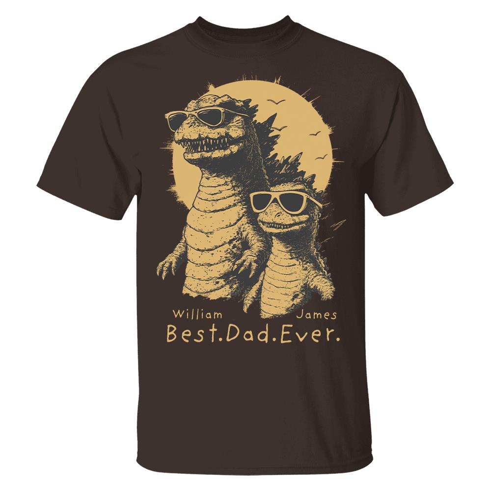 Personalized Best Dad Ever Dadzilla T-Shirt Father Day Gifts for Dad Funny Papa Tshirt Cool Daddy Dinosaur Tee Hv01