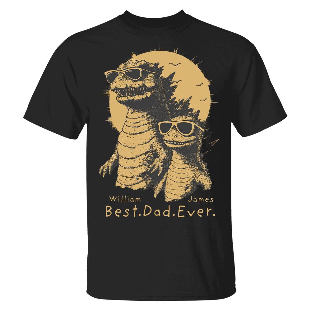 Personalized Best Dad Ever Dadzilla T-Shirt Father Day Gifts for Dad Funny Papa Tshirt Cool Daddy Dinosaur Tee Hv01