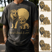 Personalized Best Dad Ever Lion T-Shirt Father Day Gifts for Dad Funny Papa Tshirt Cool Daddy Lion Tee  Pt99