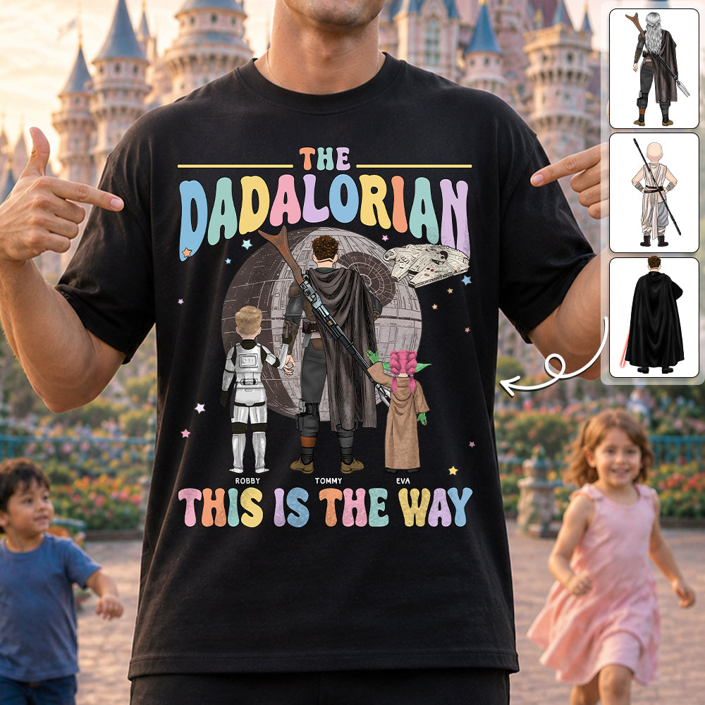 The Dadalorian This Is The Way - Personalized Shirt For Dad Custom Nickname With Kids Gift Na02 Hv01