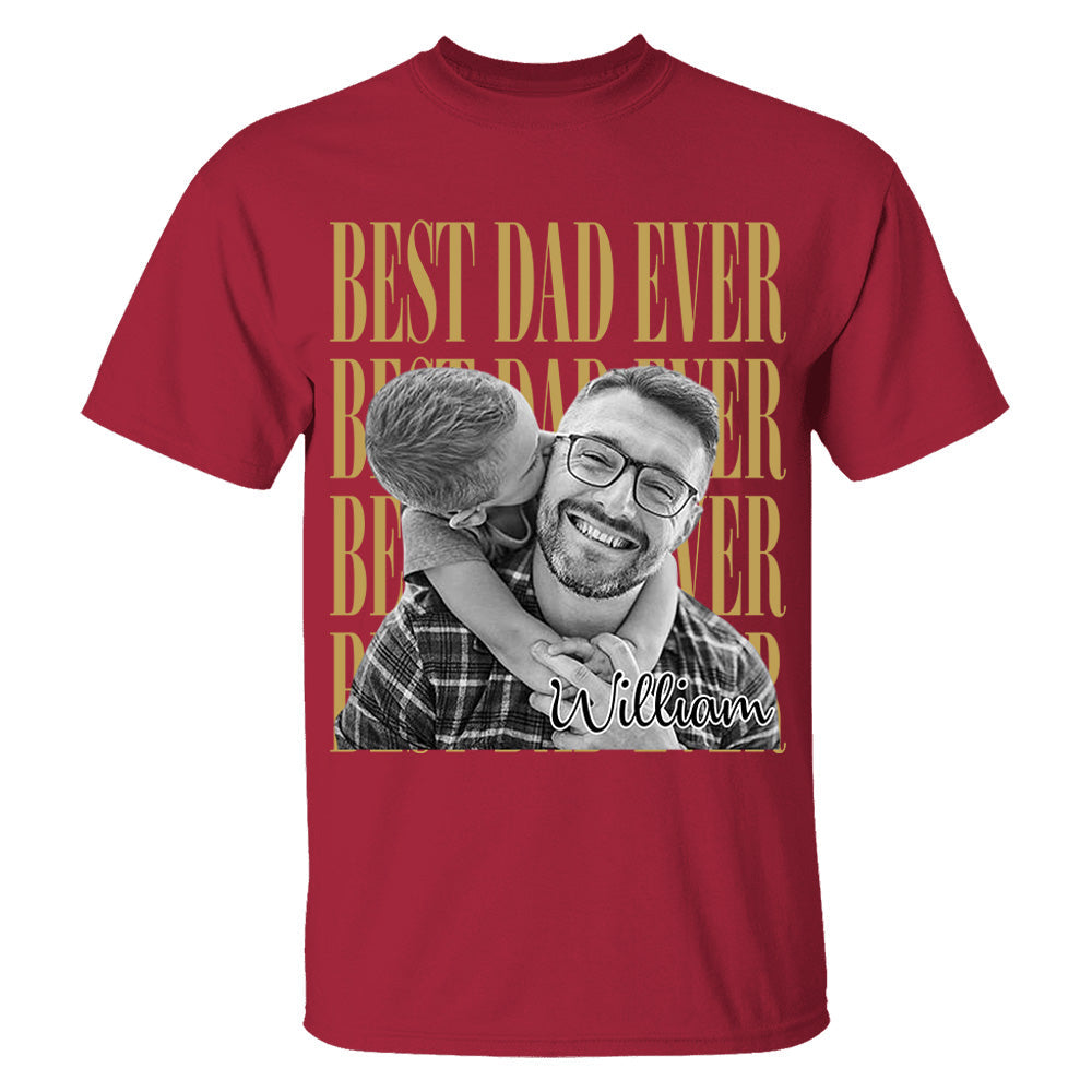 Best Dad Ever Vintage Photo Personalized Shirt For Dad, Grandpa VH01