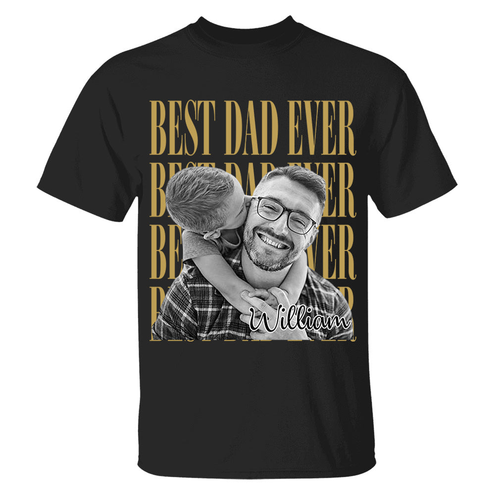 Best Dad Ever Vintage Photo Personalized Shirt For Dad, Grandpa VH01