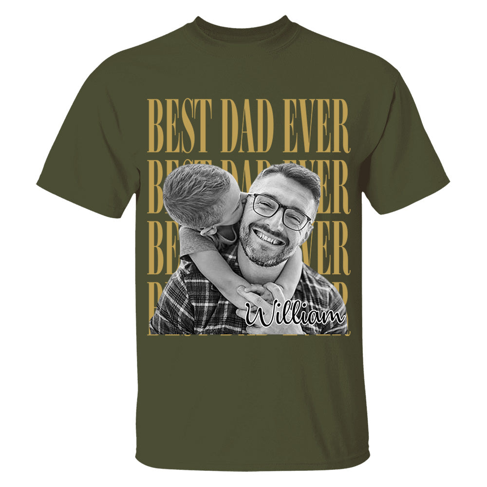 Best Dad Ever Vintage Photo Personalized Shirt For Dad, Grandpa VH01