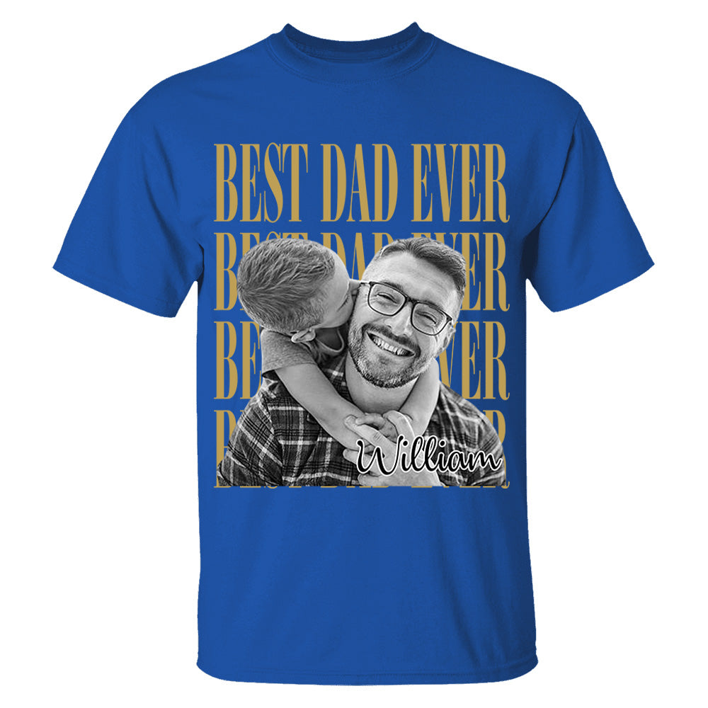 Best Dad Ever Vintage Photo Personalized Shirt For Dad, Grandpa VH01
