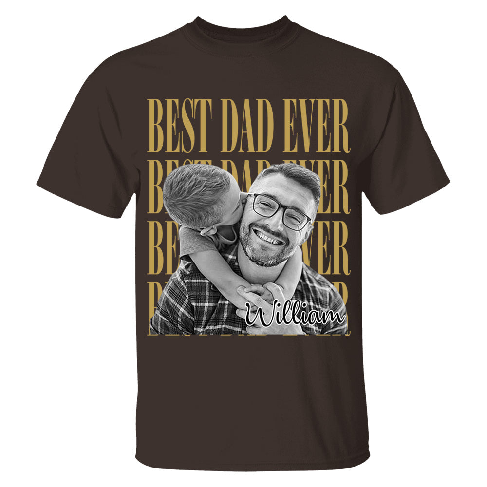 Best Dad Ever Vintage Photo Personalized Shirt For Dad, Grandpa VH01