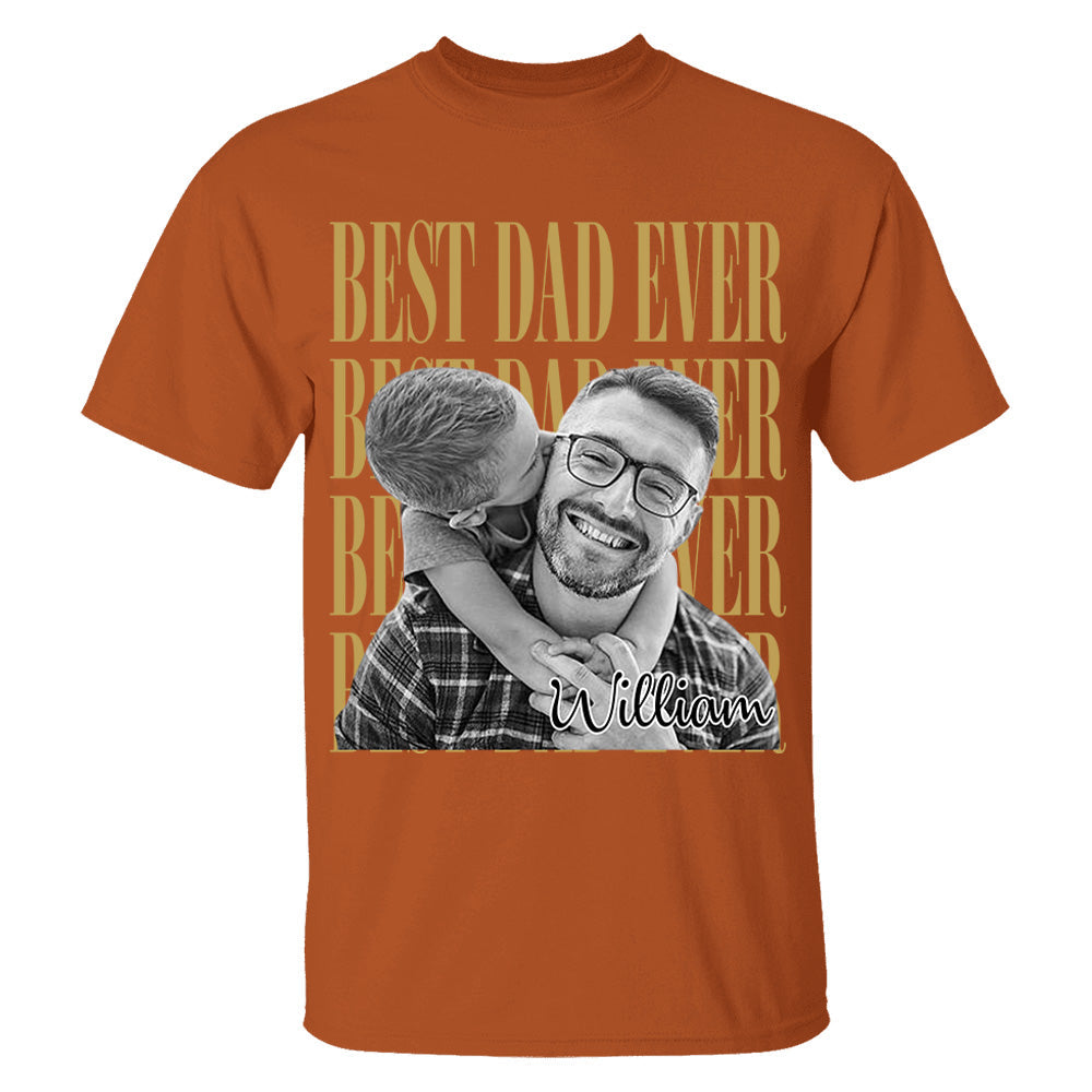 Best Dad Ever Vintage Photo Personalized Shirt For Dad, Grandpa VH01