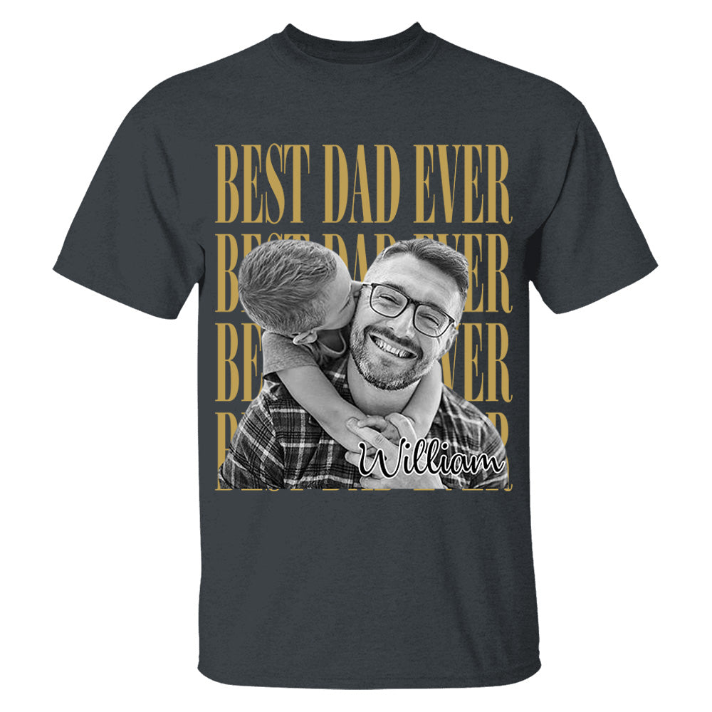 Best Dad Ever Vintage Photo Personalized Shirt For Dad, Grandpa VH01