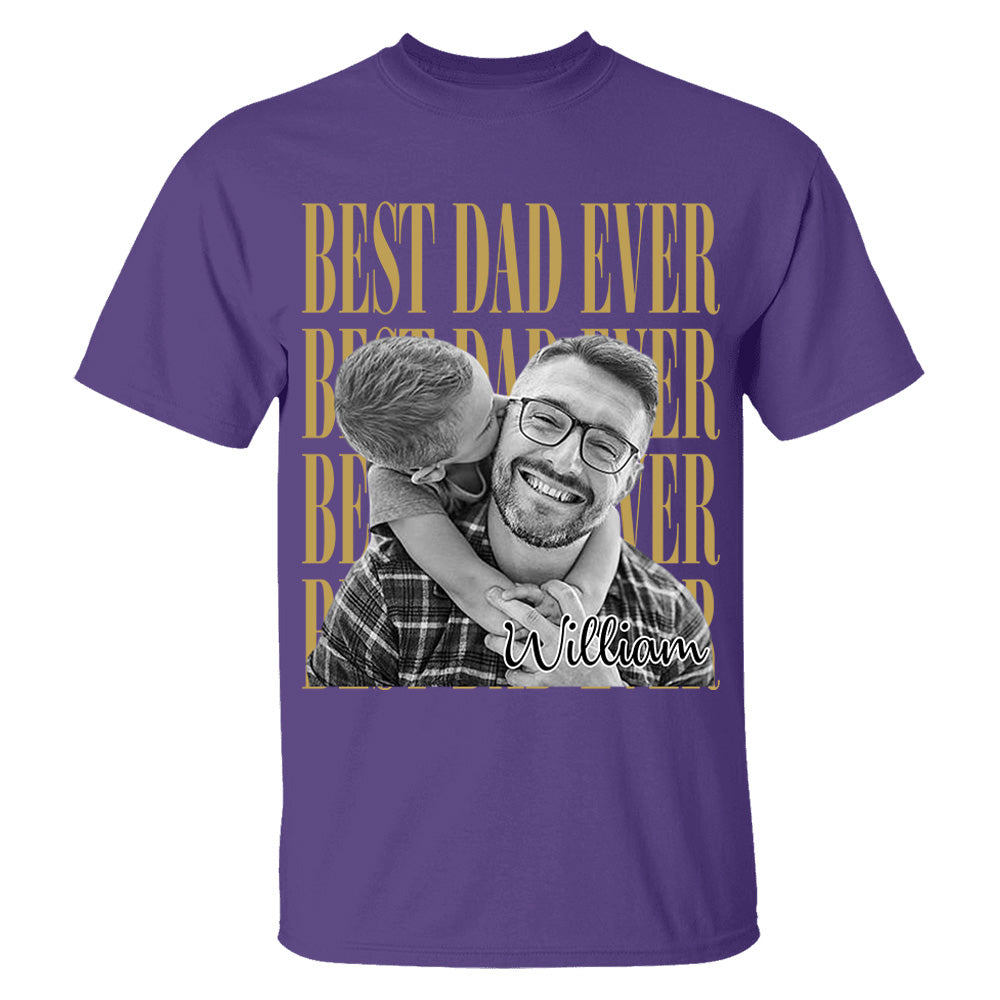 Best Dad Ever Vintage Photo Personalized Shirt For Dad, Grandpa VH01