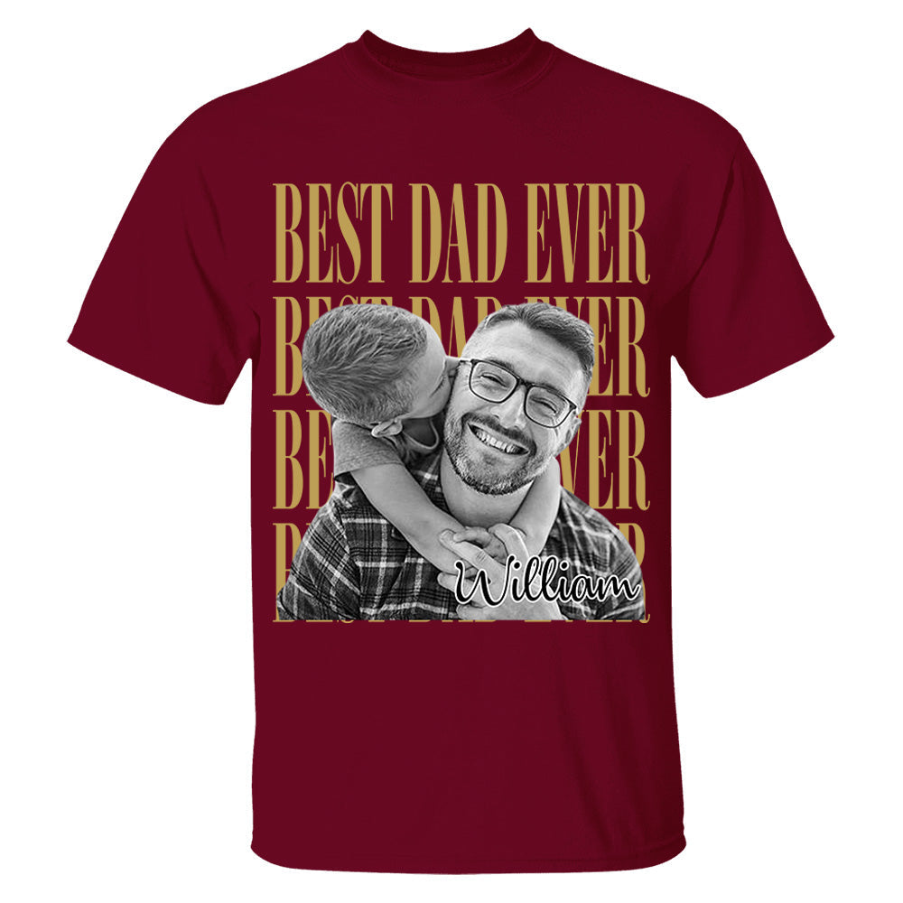 Best Dad Ever Vintage Photo Personalized Shirt For Dad, Grandpa VH01