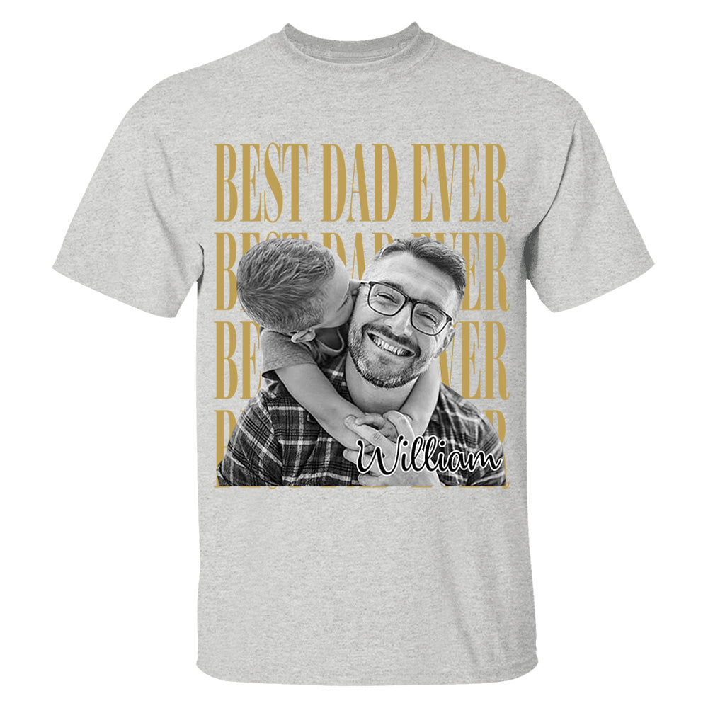 Best Dad Ever Vintage Photo Personalized Shirt For Dad, Grandpa VH01