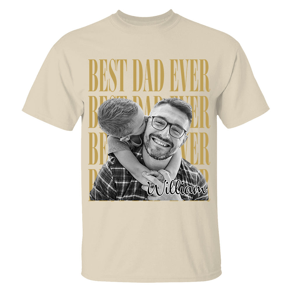 Best Dad Ever Vintage Photo Personalized Shirt For Dad, Grandpa VH01