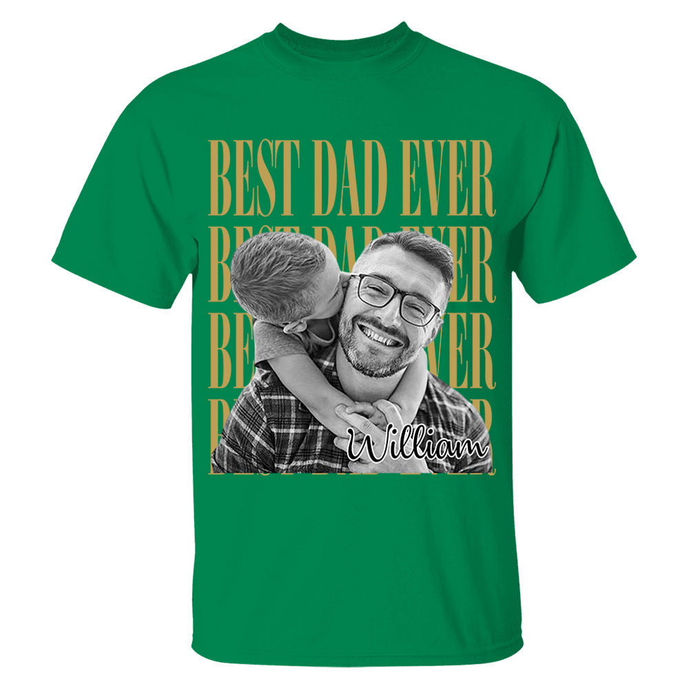 Best Dad Ever Vintage Photo Personalized Shirt For Dad, Grandpa VH01