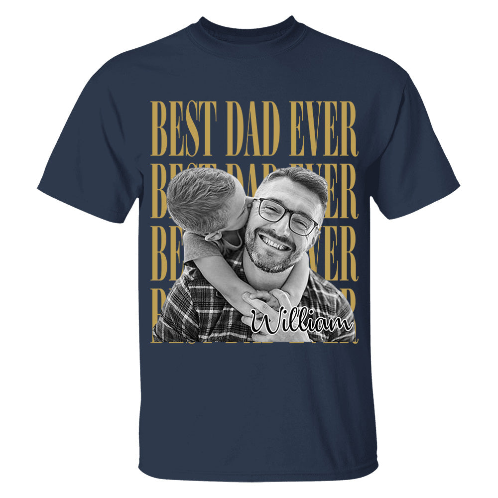 Best Dad Ever Vintage Photo Personalized Shirt For Dad, Grandpa VH01