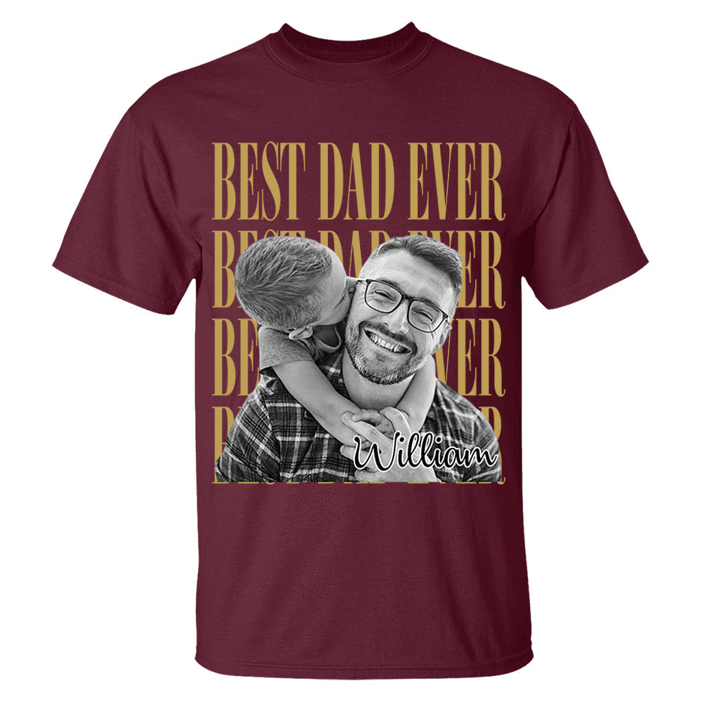 Best Dad Ever Vintage Photo Personalized Shirt For Dad, Grandpa VH01