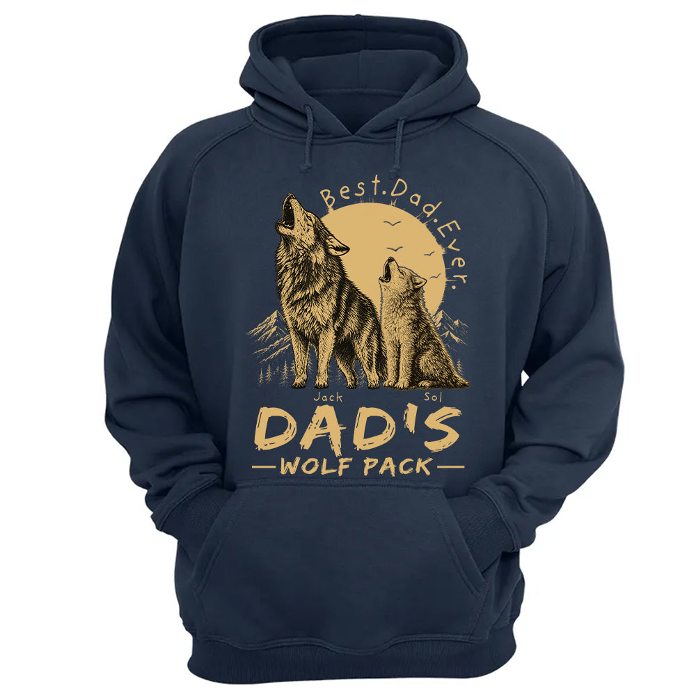 Dad's Wolf Pack Best Dad Ever Personalized Shirt Father's Day Gifts For Dad T1807 T24