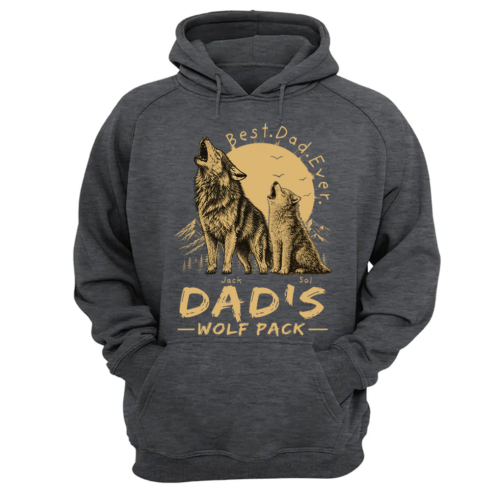 Dad's Wolf Pack Best Dad Ever Personalized Shirt Father's Day Gifts For Dad T1807 T24