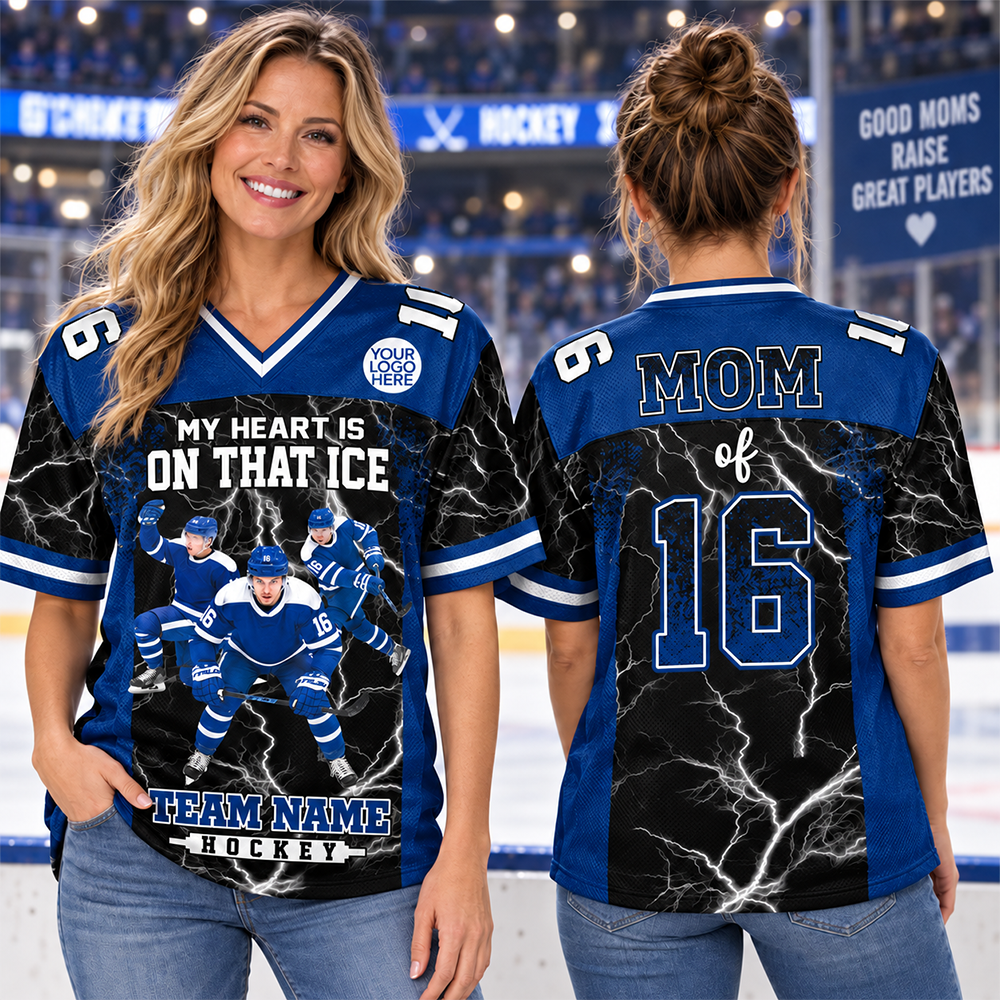 Custom My Heart Is On That Field Hockey Shirt, Gift For Hockey Lovers L0411