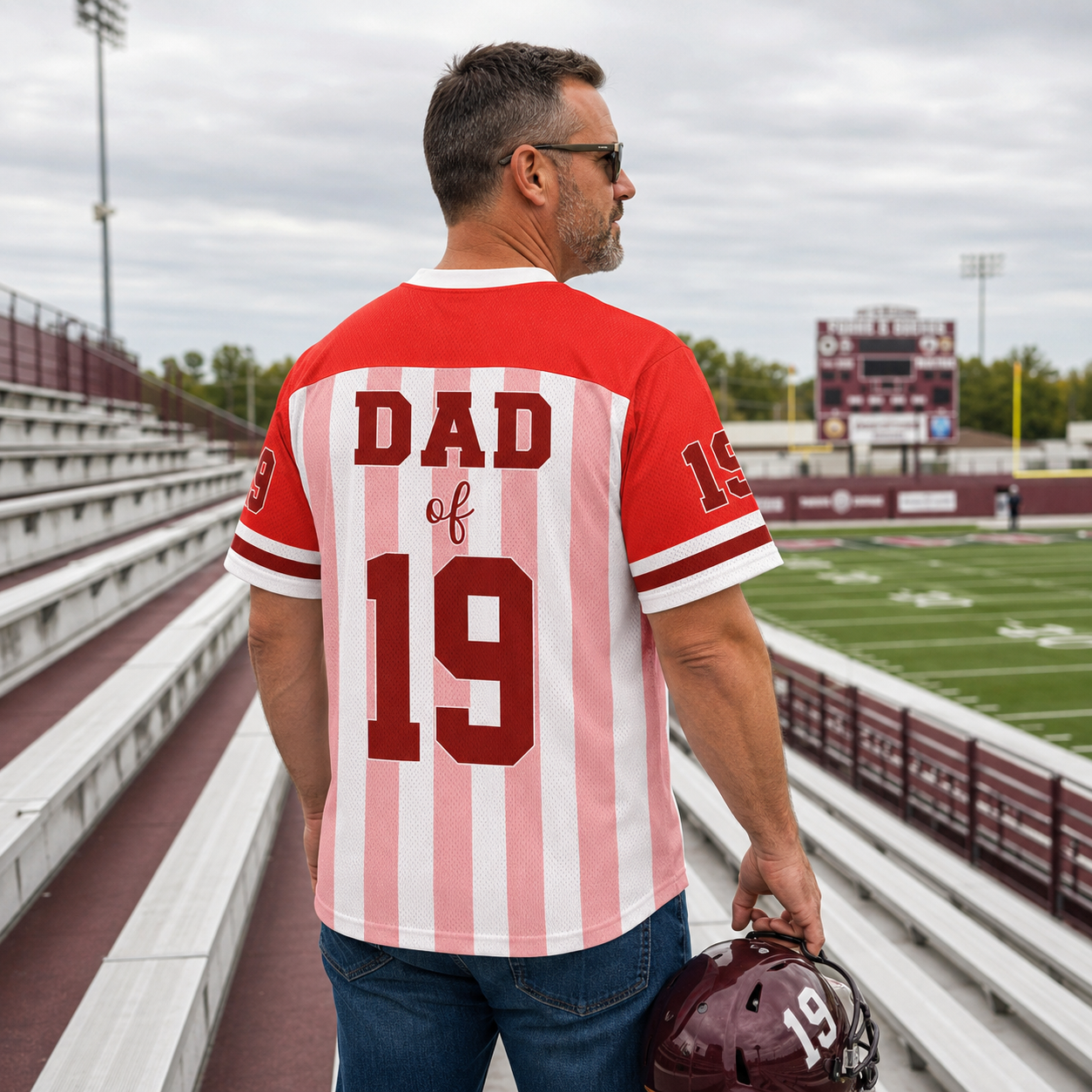 Personalized Football Mom Jersey with Photo, Name & Number, Gift For Football Mom Football Lovers MI209