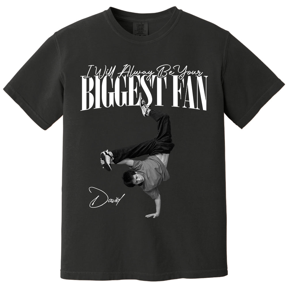 Personalized I'll Always Be Your Biggest Fan Washed Tee Retro Bootleg Shirt For Breakdance Lovers T1807