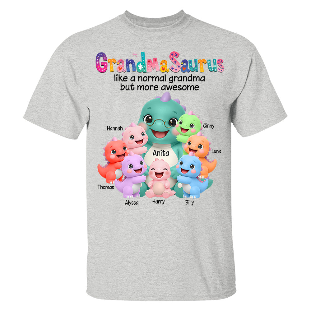 Grandmasaurus Like A Normal Grandma But More Awesome, Grandmasaurus And Grandkids, Custom Shirt Gift For Grandma, Gift for Grandma Tshirt Sweatshirt MI209 Li29
