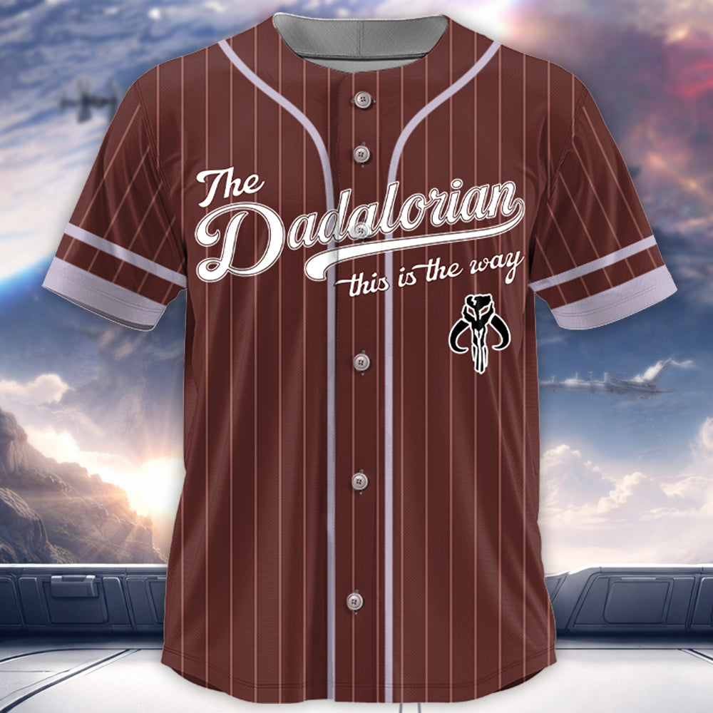 Personalized The Dadalorian This Is The Way Baseball Jersey Shirt For Dad - Custom Father’s Day Gift 2026
