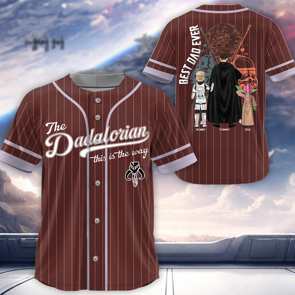 Personalized The Dadalorian This Is The Way Baseball Jersey Shirt For Dad - Custom Father’s Day Gift 2026