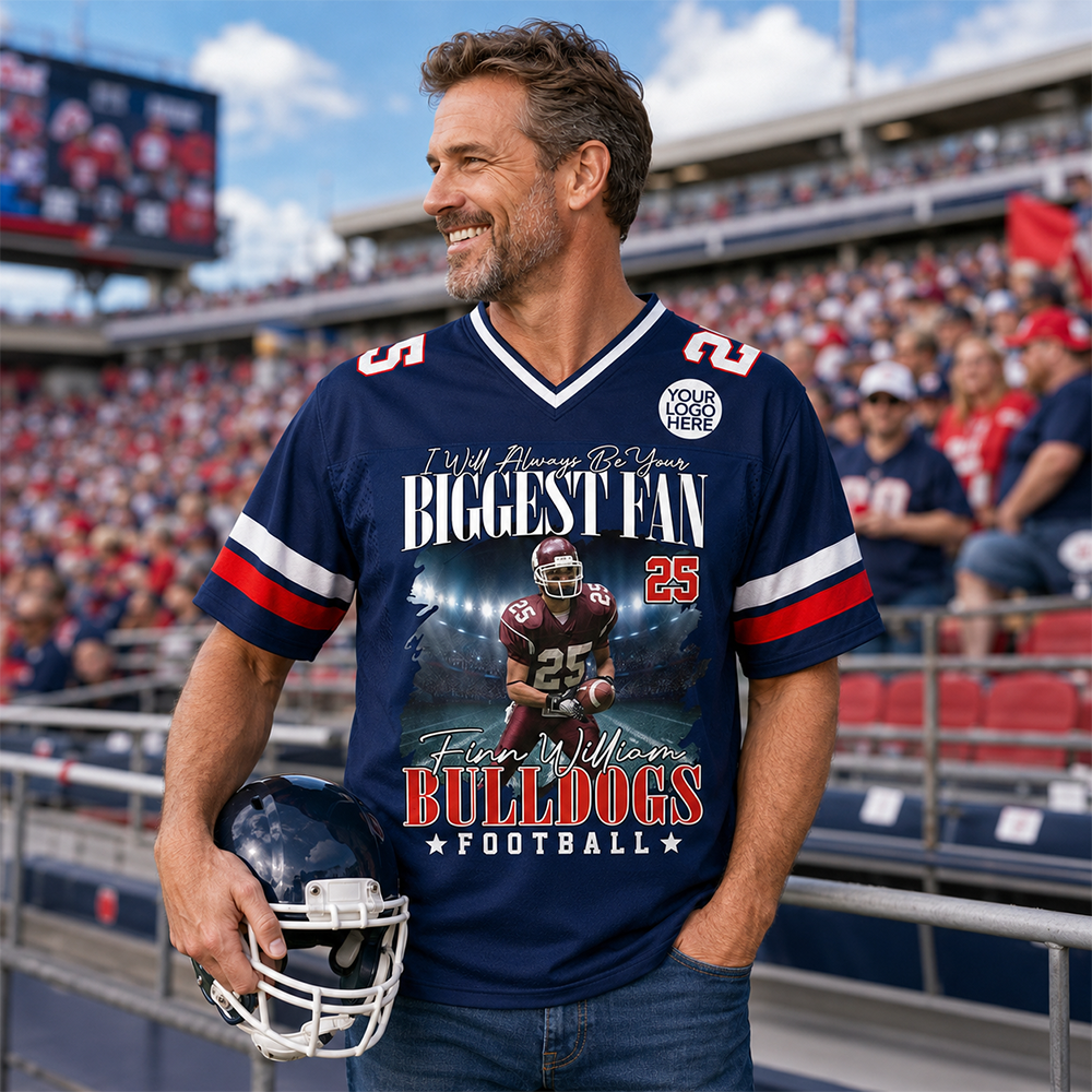 Personalized Football Game Day Football Jersey Custom Photo, Custom Team Name, Gift For Football Lovers, Gift For Football Player MI209 Hv01