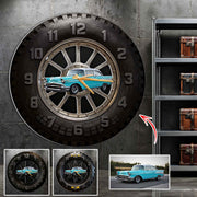 Custom Photo Car Wall Clock- Personalized Car Tire Themed Clock A2110 Nh00