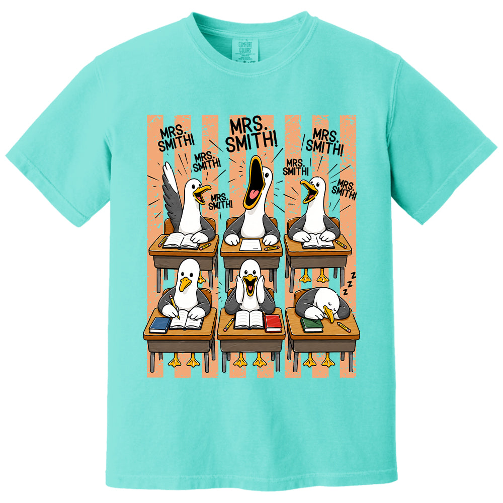 Mrs. Teacher My Class of Seagulls T-shirt For Teachers T24