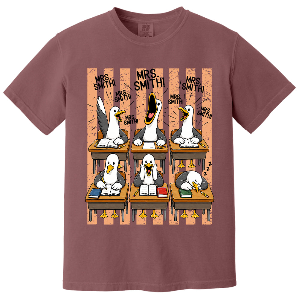 Mrs. Teacher My Class of Seagulls T-shirt For Teachers T24