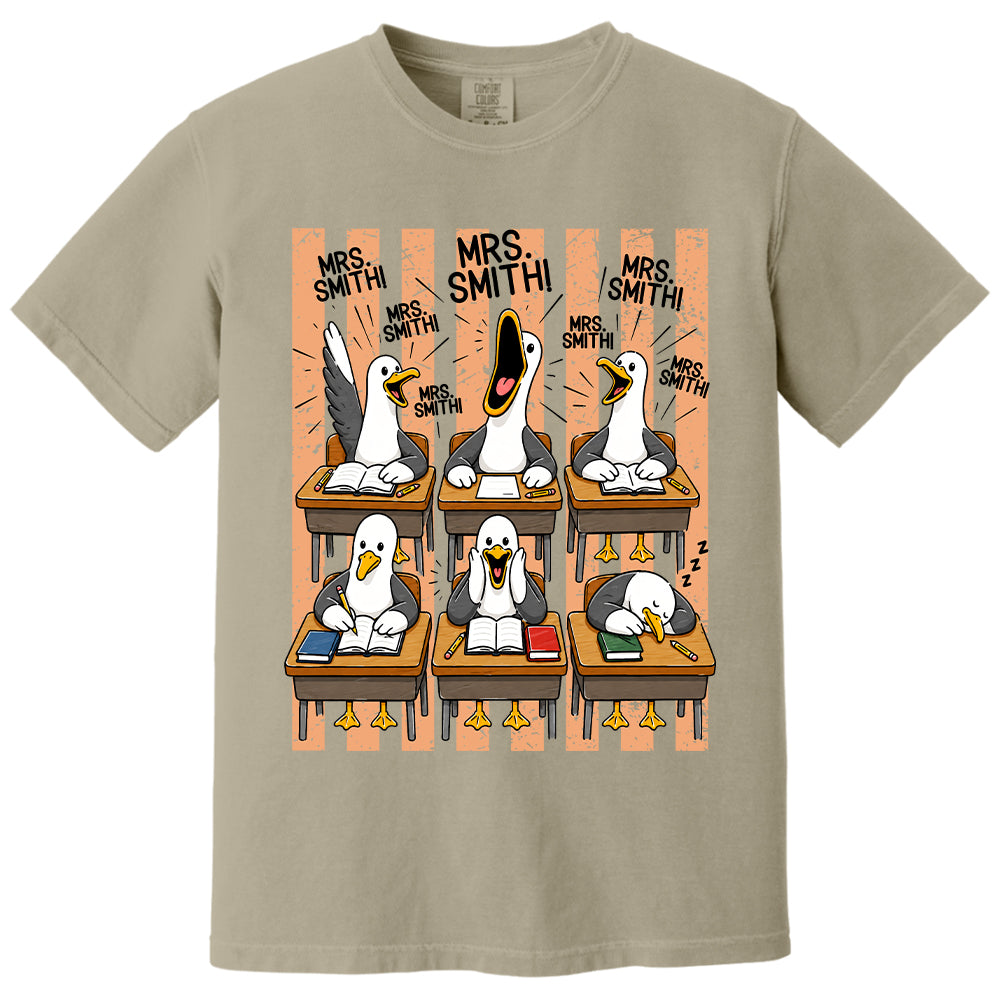 Mrs. Teacher My Class of Seagulls T-shirt For Teachers T24
