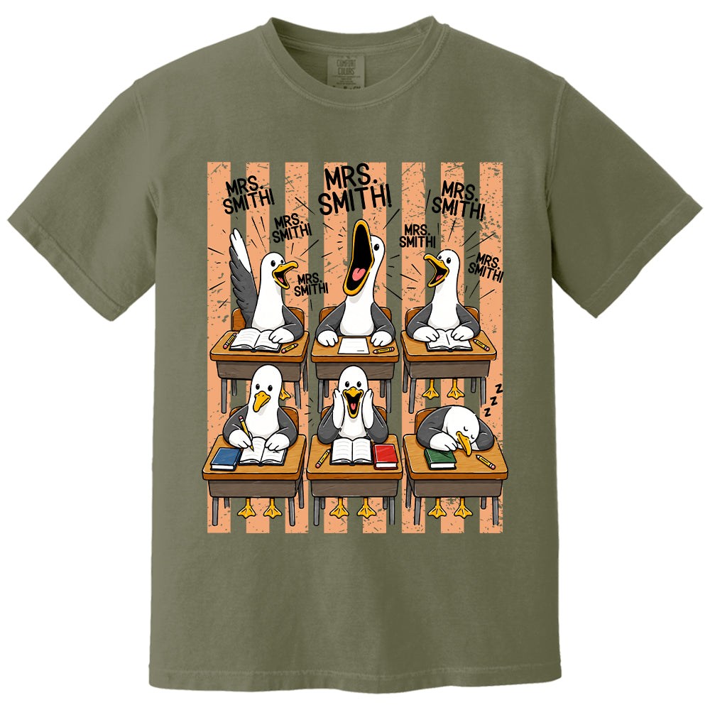 Mrs. Teacher My Class of Seagulls T-shirt For Teachers T24