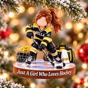 Personalized Hockey Girl Hockey Girl Christmas Ornament Pt99