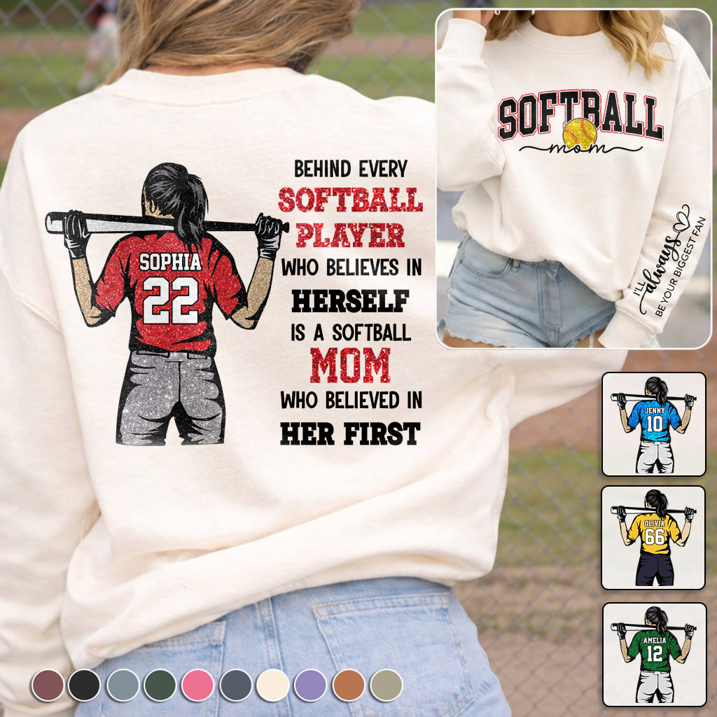 Softball Mom - Behind Every Softball Player Shirt - Personalized Shirt For Softball Family T1807 Hv01
