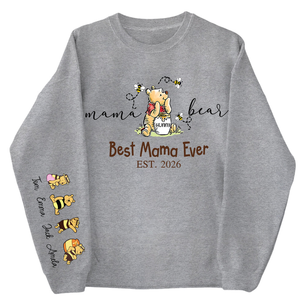 Mama Bear Best Mama Ever,  Personalized Sweatshirt Mama Bear, Grandma Bear, Gifts For Mom, Gift For Grandma, Gifts For Mother's Day MI209