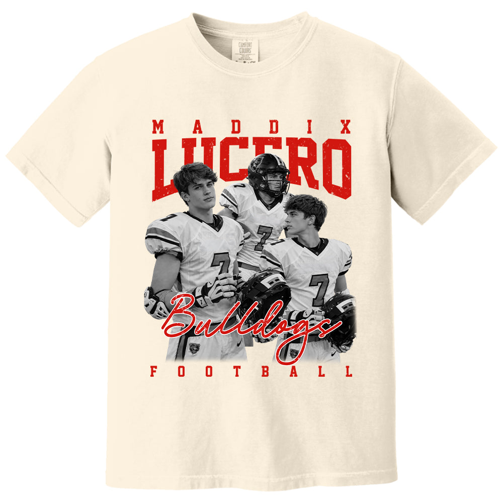 Personalized Washed Tee Retro Bootleg Shirt For Football Players NA04 T24