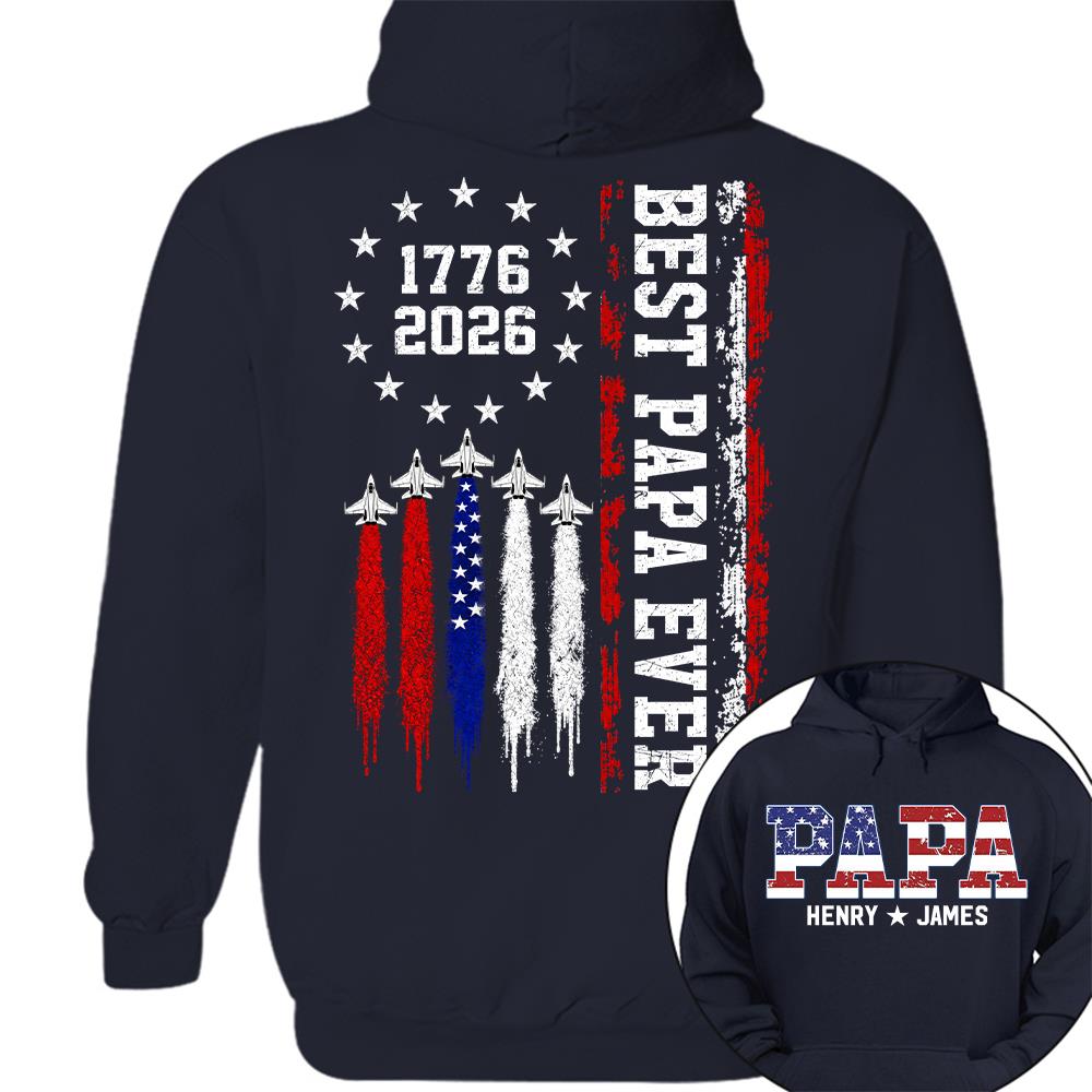 Custom Papa 250 Years American Flag Anniversary, Gift For Dad Grandpa L0411 Hv01