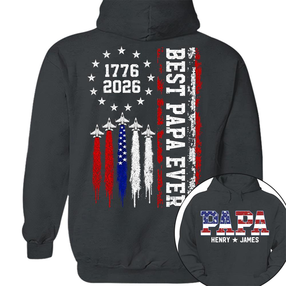 Custom Papa 250 Years American Flag Anniversary, Gift For Dad Grandpa L0411 Hv01