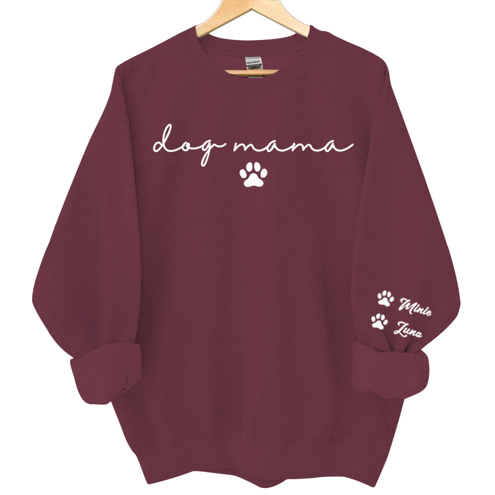 Personalized Dog Mama Sweatshirt, Custom Dog Mom Hoodie, Dog Owner Outfit, Dog Mama Clothings, Dog Mom Birthday Gift, Happy Mothers Day Gift Li29