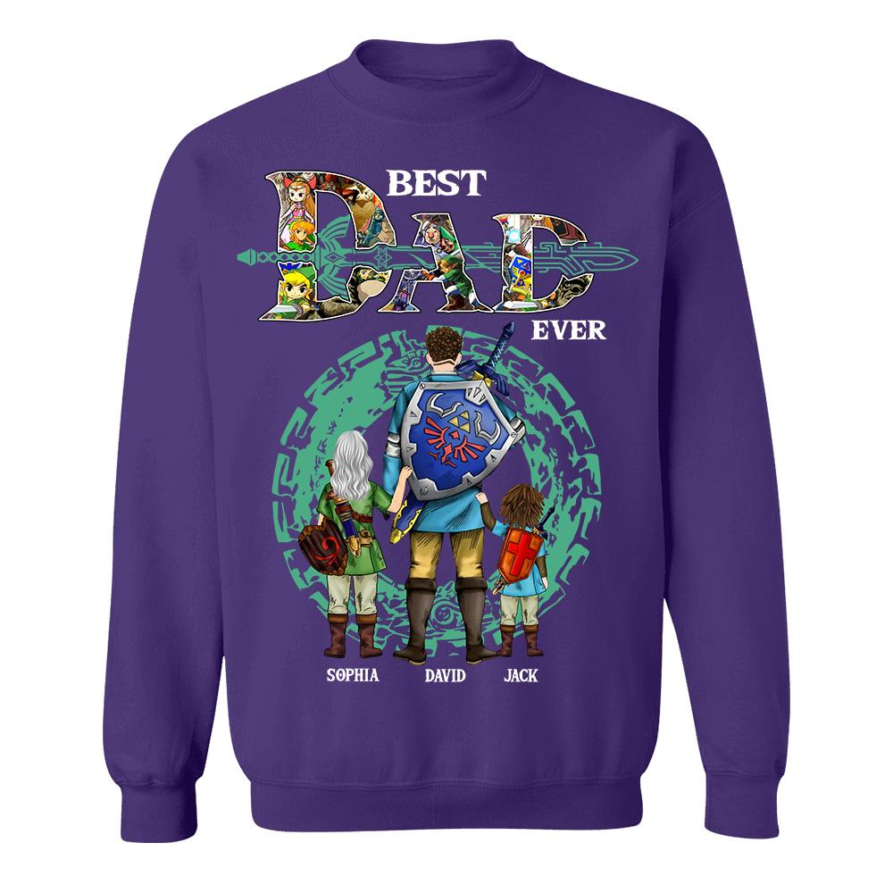 Best Dad Ever, Personalized The Legend Of Dad Shirt With Kids Name Custom, Gift For Dad, Gift For Grandpa, Best Gift For Father's Day MI209 Hv01