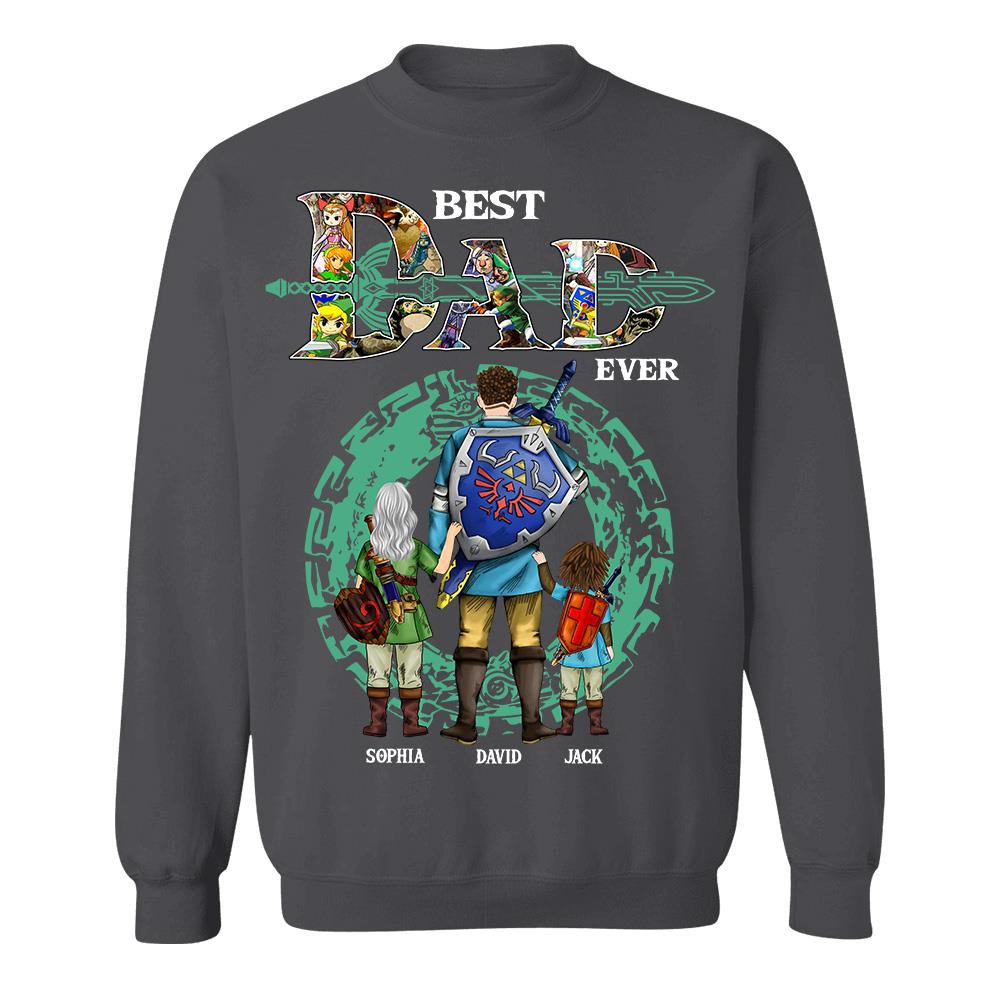 Best Dad Ever, Personalized The Legend Of Dad Shirt With Kids Name Custom, Gift For Dad, Gift For Grandpa, Best Gift For Father's Day MI209 Hv01