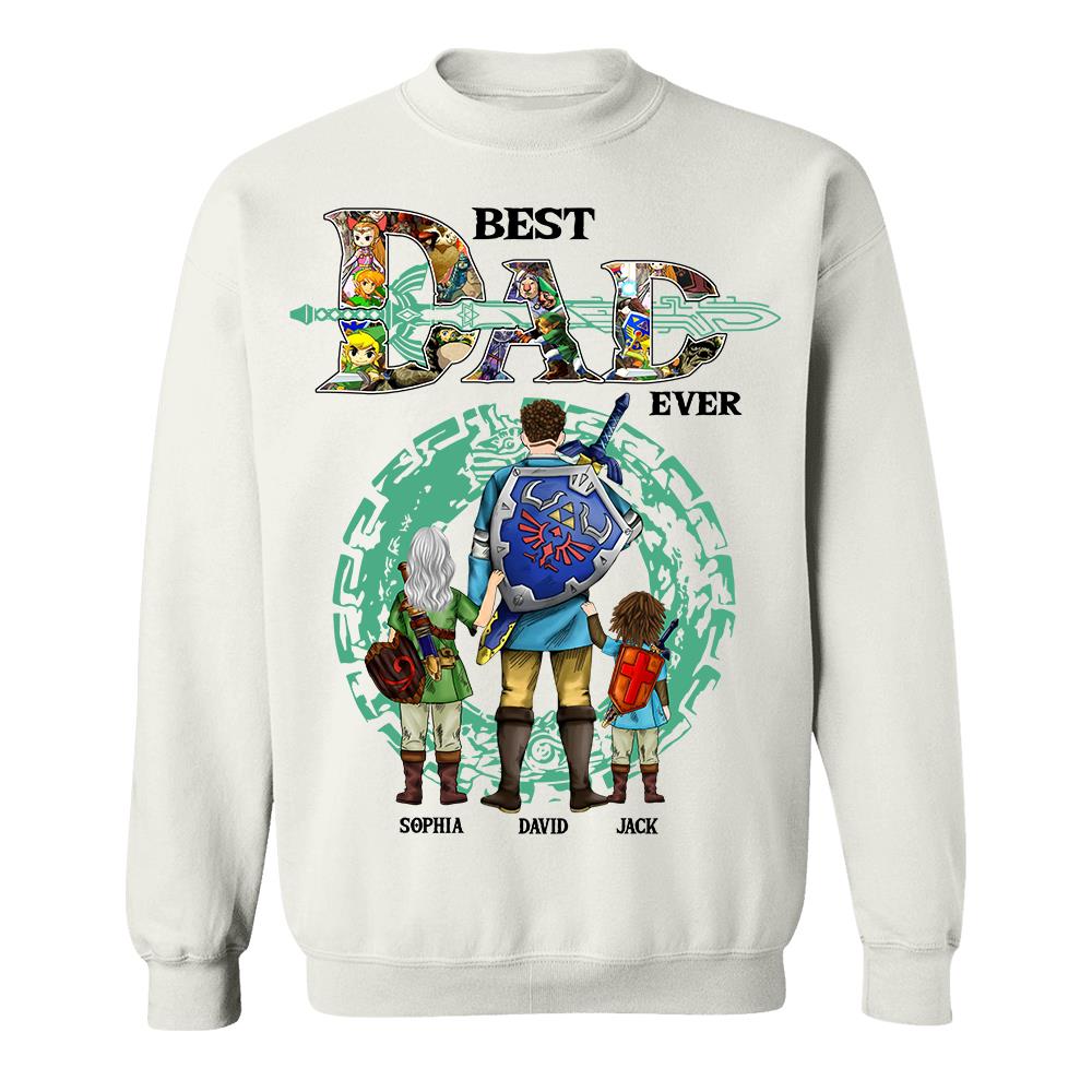 Best Dad Ever, Personalized The Legend Of Dad Shirt With Kids Name Custom, Gift For Dad, Gift For Grandpa, Best Gift For Father's Day MI209 Hv01