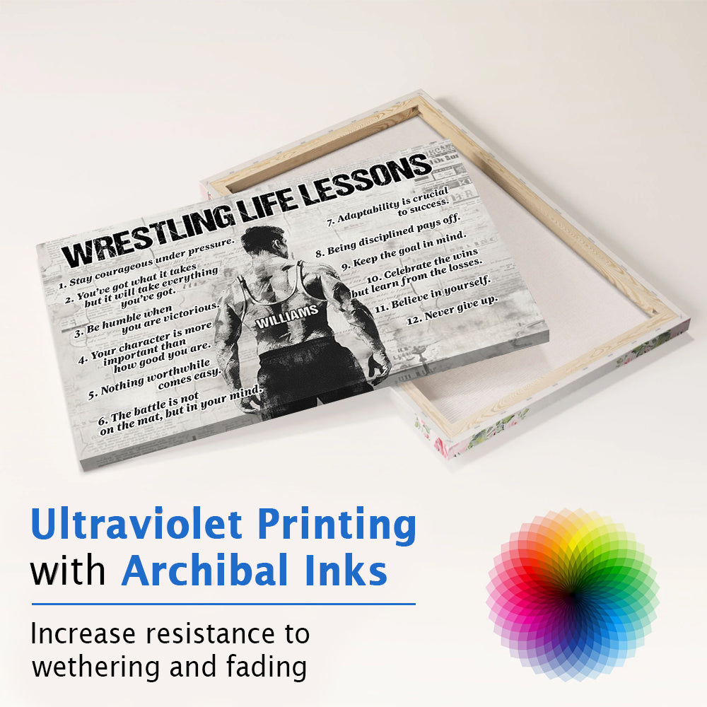 Personalized Wrestling Poster - Custom Photos And Names For Wrestlers NA04