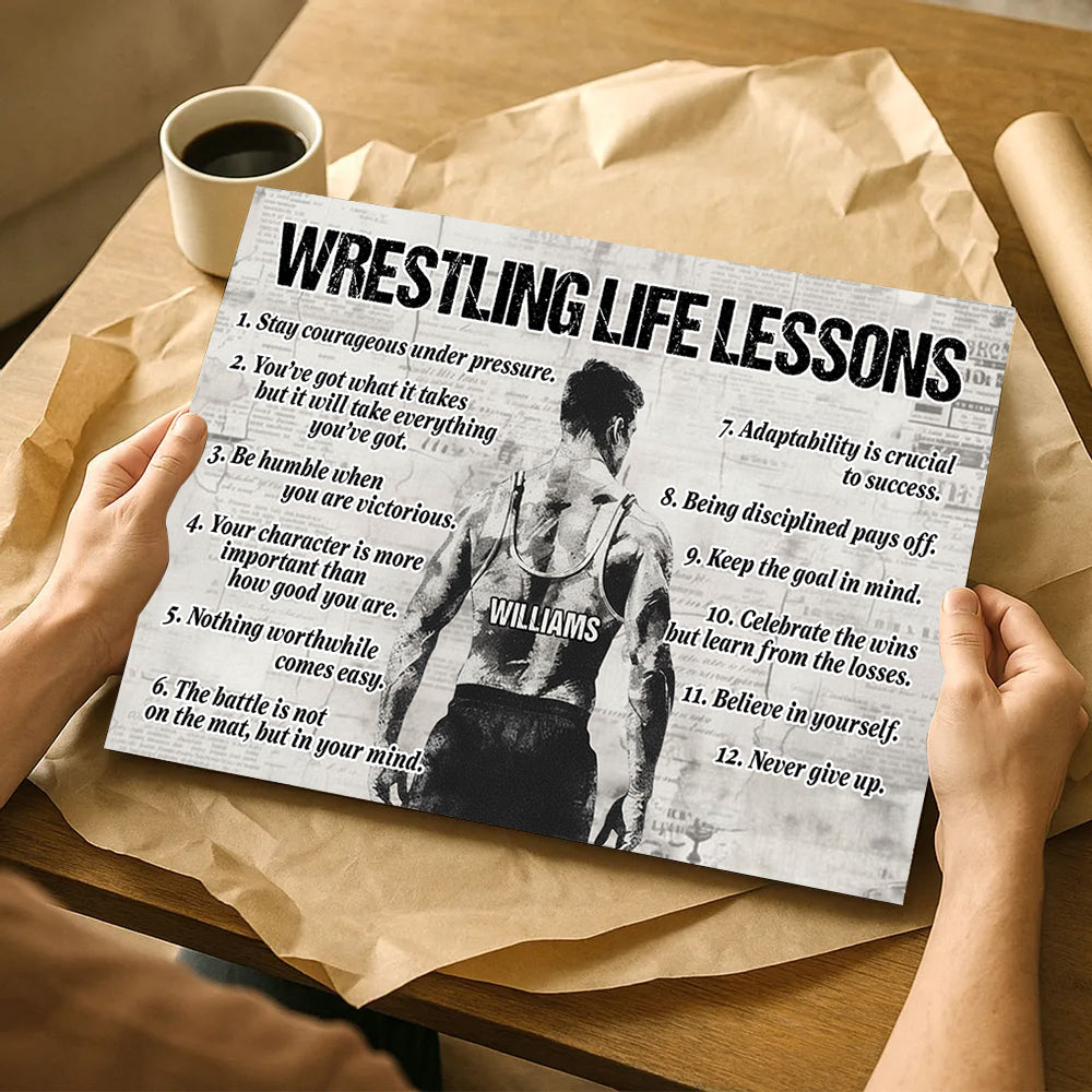 Personalized Wrestling Poster - Custom Photos And Names For Wrestlers NA04