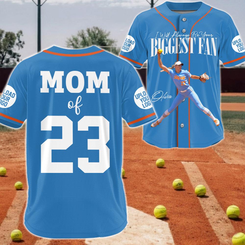 Custom Photo Softball Game Day - Personalized Softball Baseball Jersey - Gift for Softball Family, Softball Lovers A2110 Li29