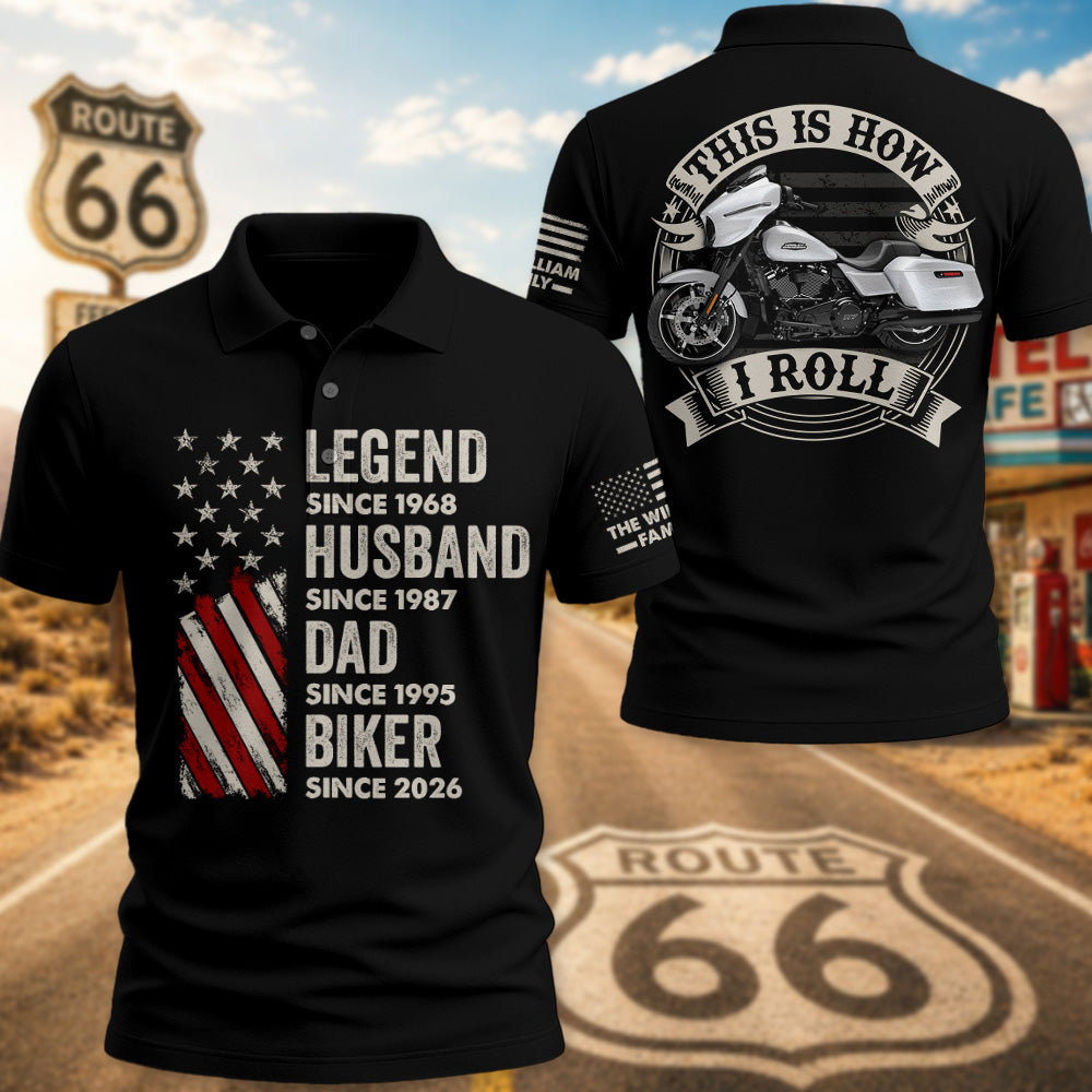 Legend, Husband, Dad And Biker -Custom Vehicle Photo Shirt - Gift for Father's Day, Biker Vrs2 A2110 Pt99