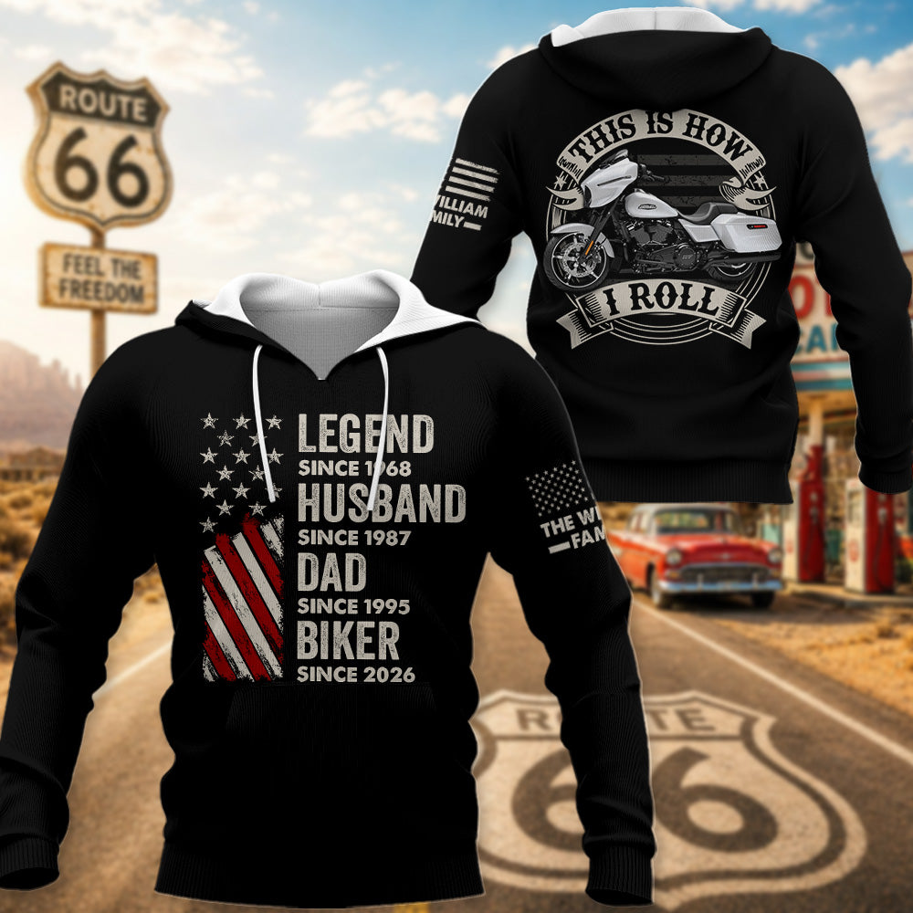 Legend, Husband, Dad And Biker -Custom Vehicle Photo Shirt - Gift for Father's Day, Biker Vrs2 A2110 Pt99