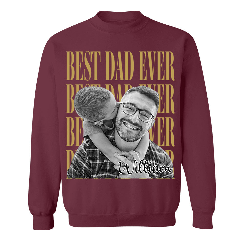 Best Dad Ever Vintage Photo Personalized Shirt For Dad, Grandpa VH01
