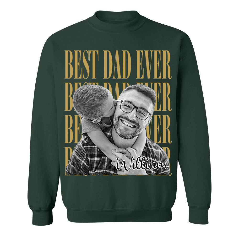 Best Dad Ever Vintage Photo Personalized Shirt For Dad, Grandpa VH01